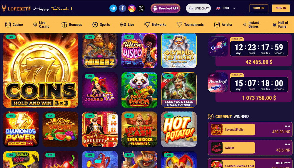 Array of Colorful and Exciting Slot Games Featured on Lopebet Casino